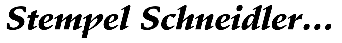 Stempel Schneidler LT Std Black Italic